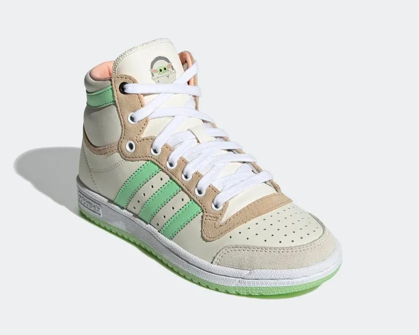 Star Wars x Adidas Top Ten High The Child Cream White Pale Nude Glory Mint GZ2746