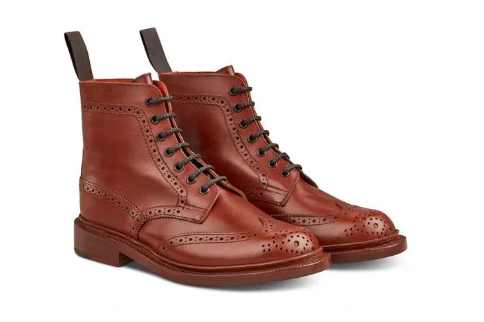 Stephy Brogue Boot - MARRON ANTIQUE