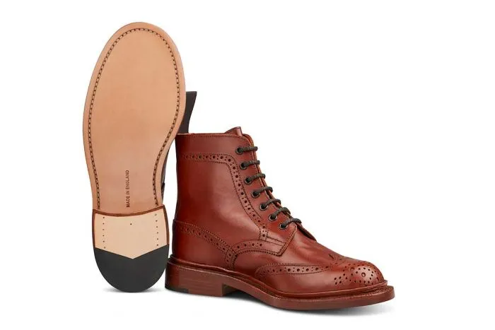 Stephy Brogue Boot - MARRON ANTIQUE