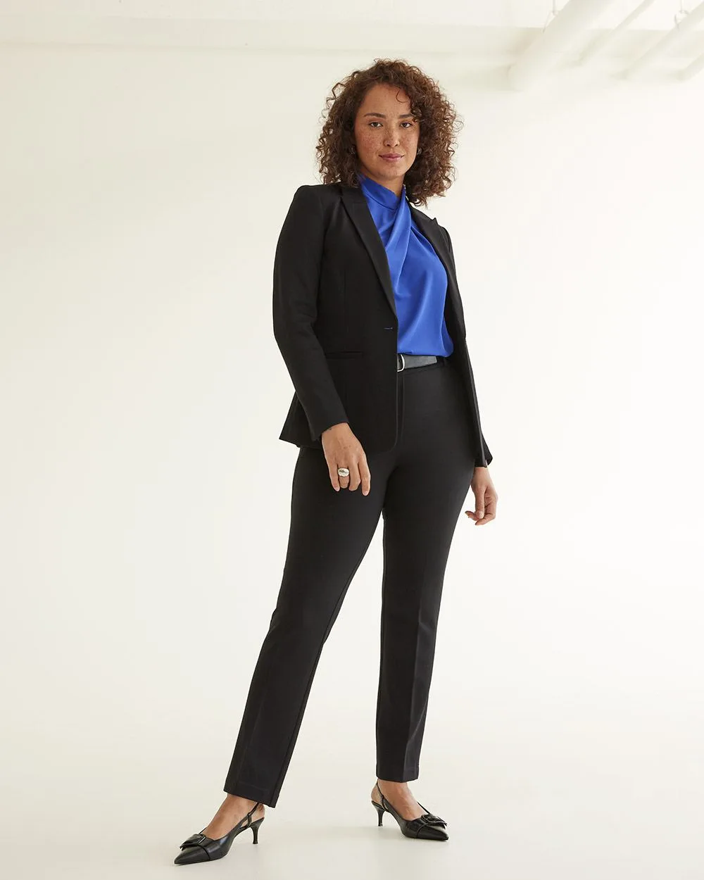 Straight-Leg High-Rise Pants - The Modern Stretch (R) - Tall