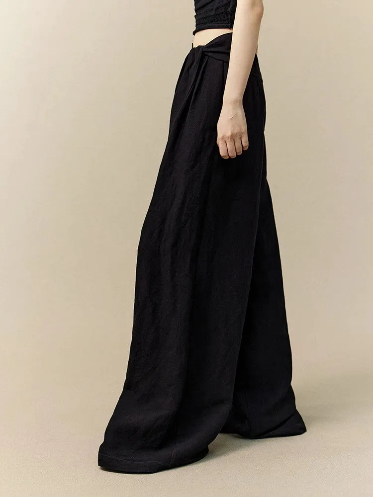 Straight Wrap Retro Loose Classy Wide-Pants