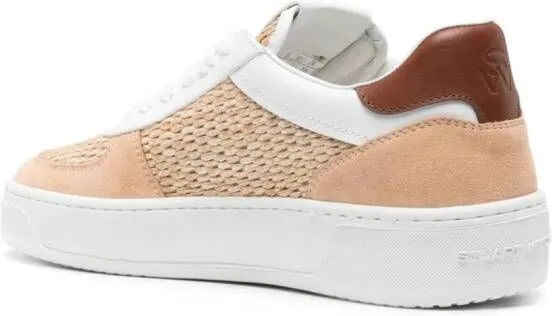 Stuart Weitzman Sw Courtside raffia sneakers Neutrals