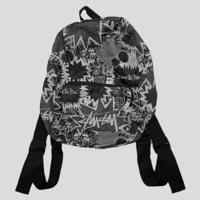 Stussy 00’s Comic Print Nylon Backpack