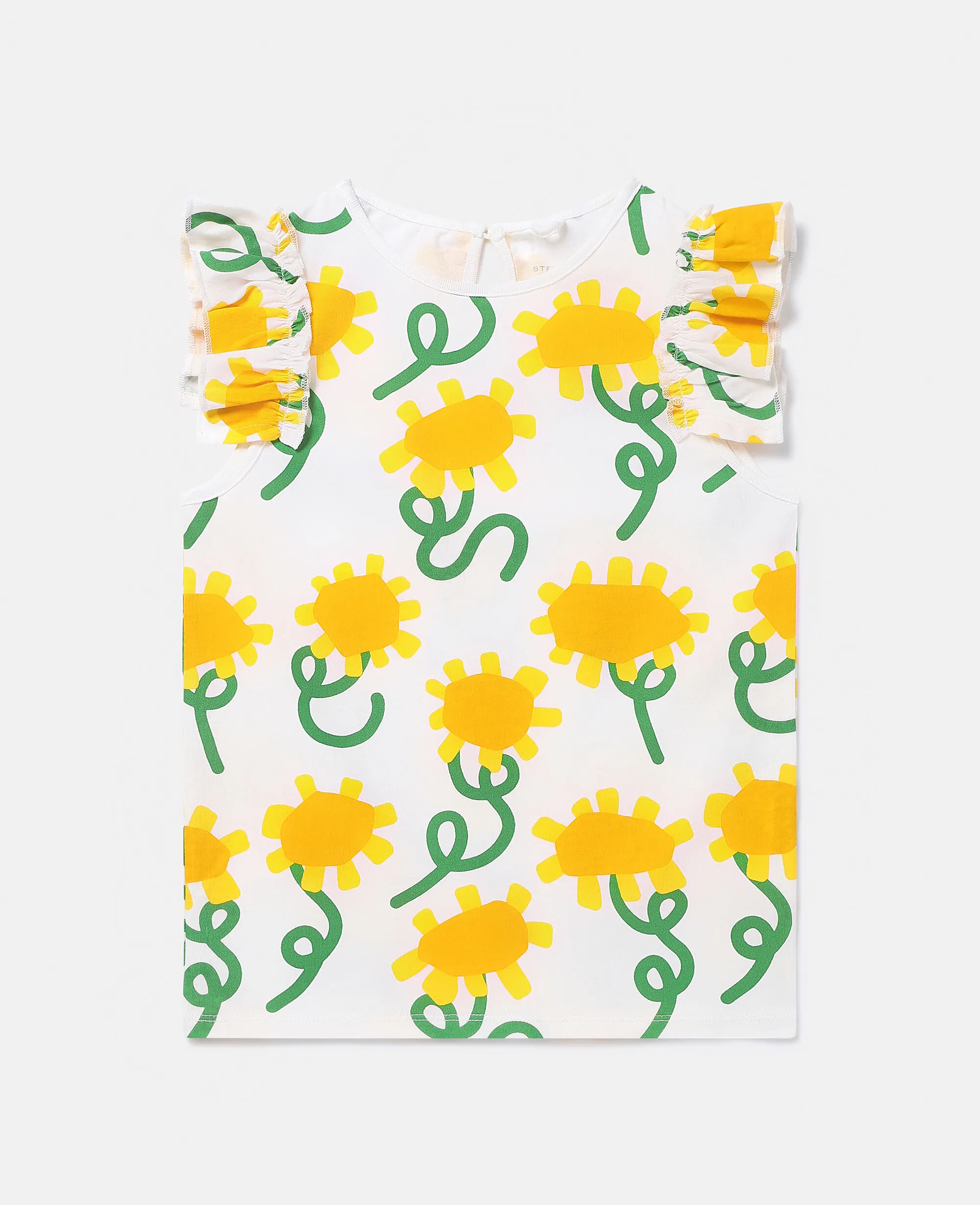 Sunflower Print Sleeveless Top