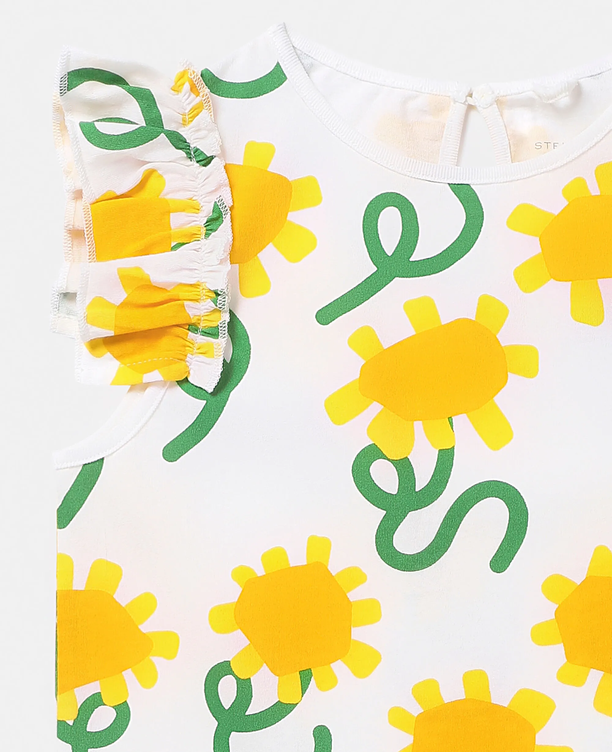 Sunflower Print Sleeveless Top