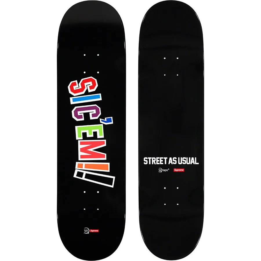 SUPREME 21FW X WTAPS SIC'EM! SKATEBOARD