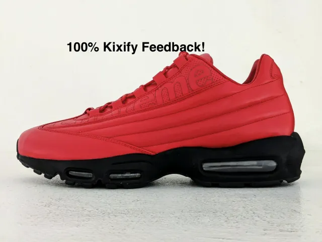 Supreme x nike air max 95 lux gym red