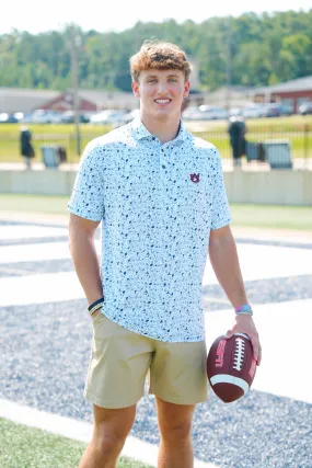 Taylor & Mick Auburn Print Polo