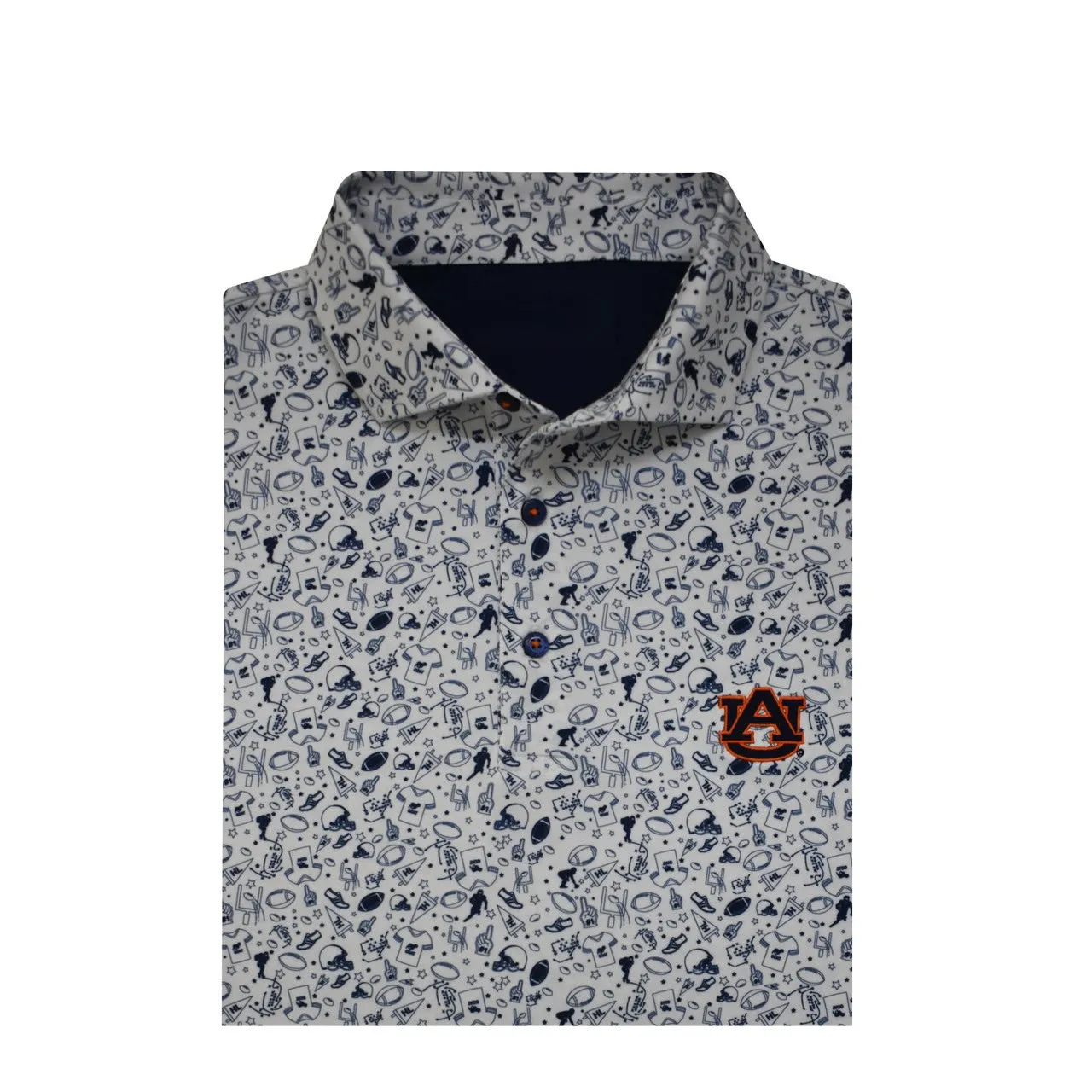 Taylor & Mick Auburn Print Polo