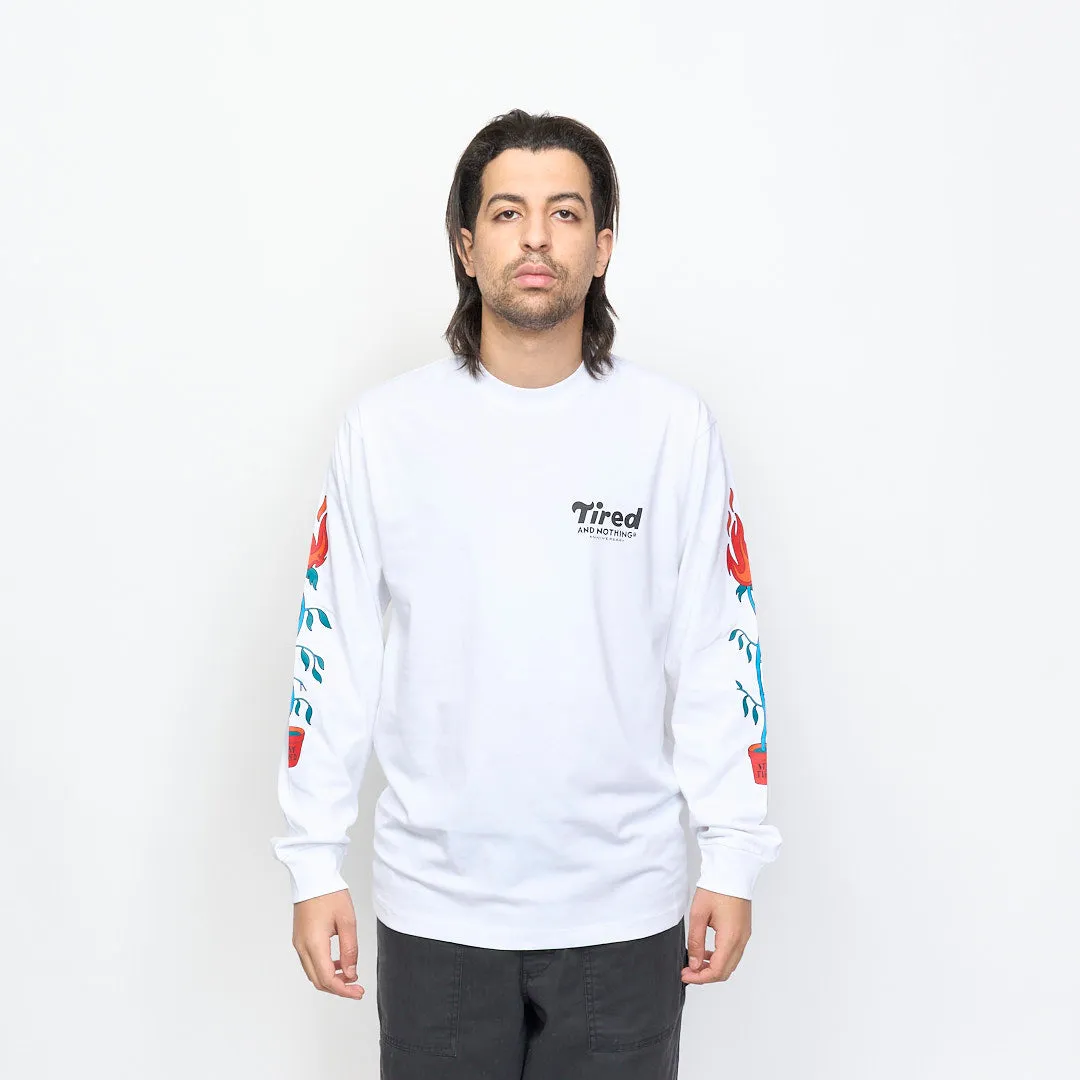 Tired Skateboards - Nothing Ls Tee Organic (White)