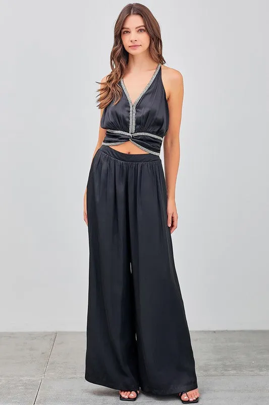 Venus Wide Leg Palazzo Pants - Black