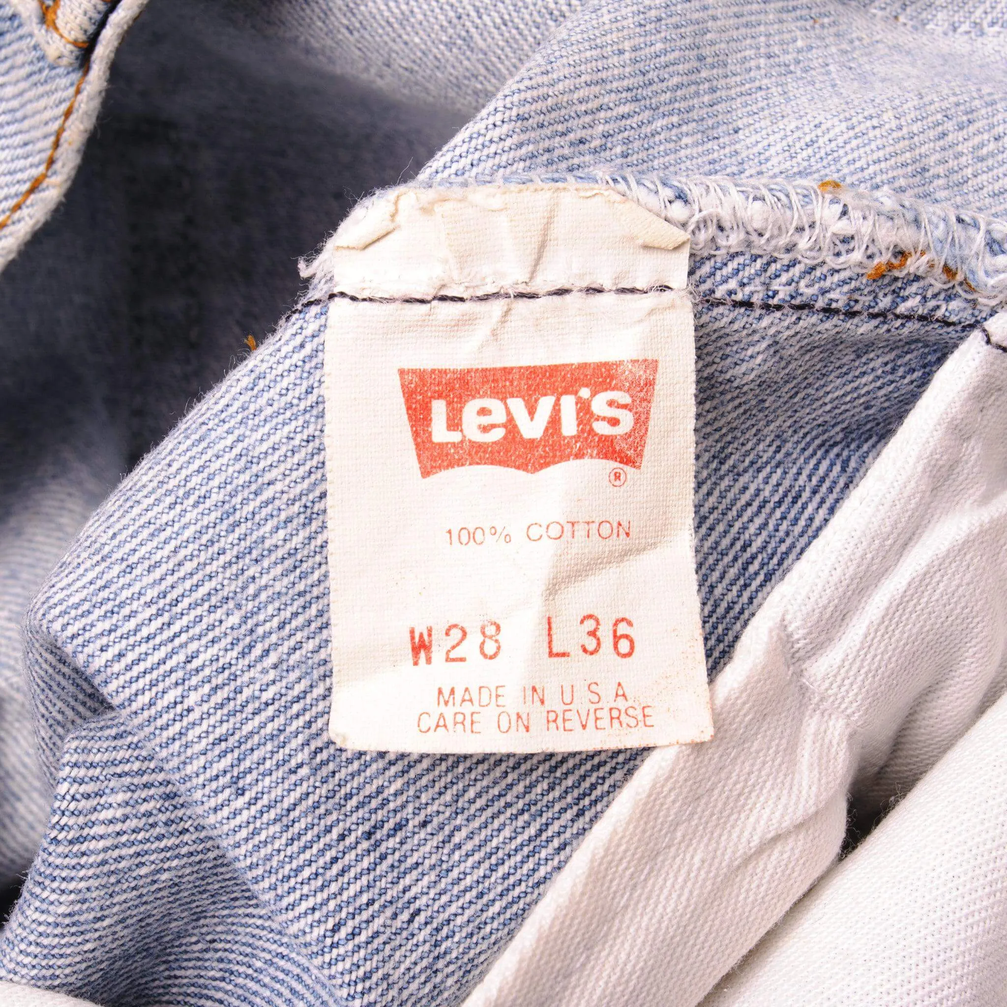 VINTAGE LEVIS 501 JEANS INDIGO 1988-1993 SIZE W27 L29 MADE IN USA