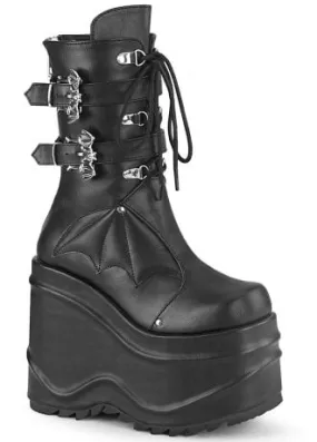 Wave 150 Bat Buckle Platform Boot