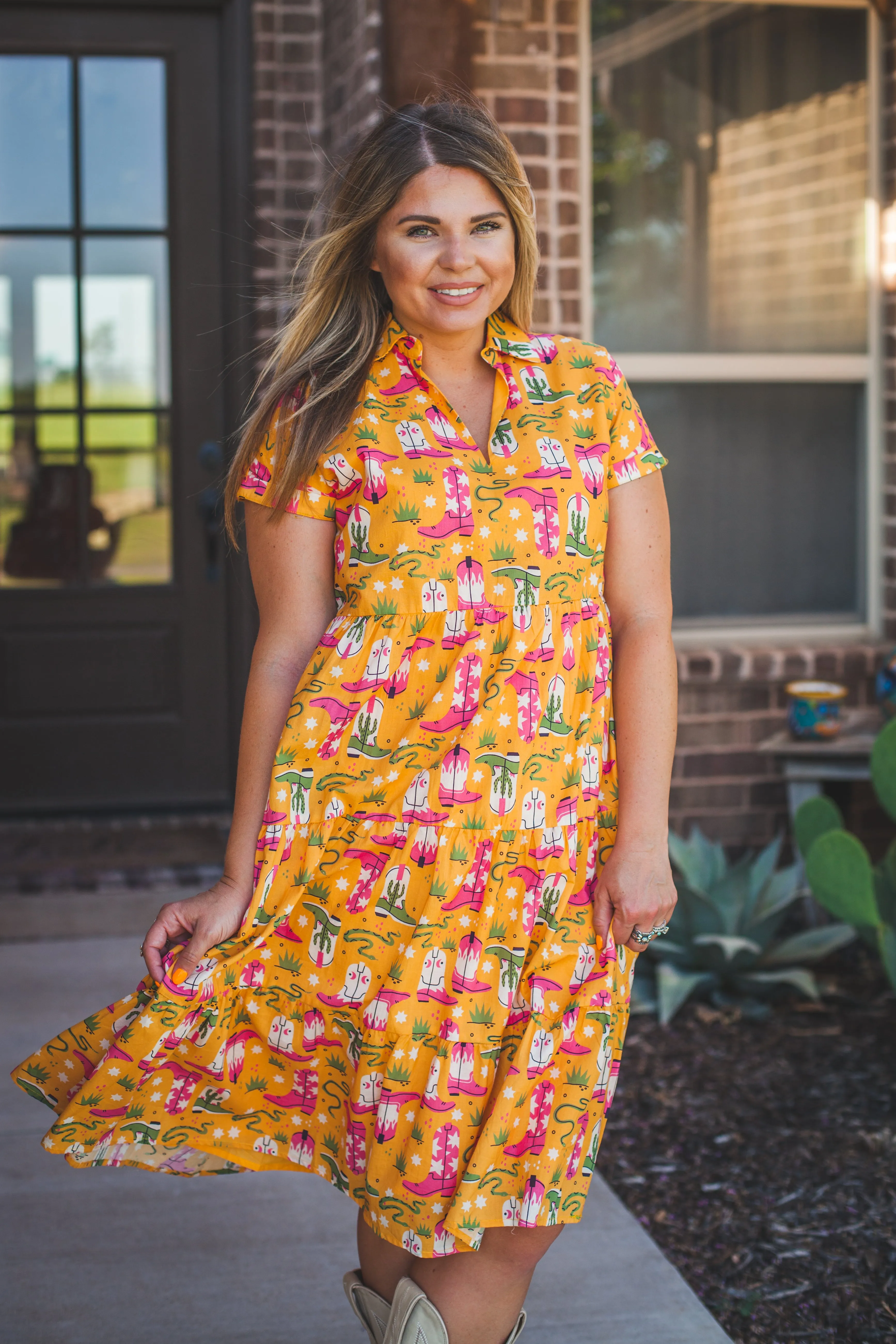 Western Sunny Boot Dress