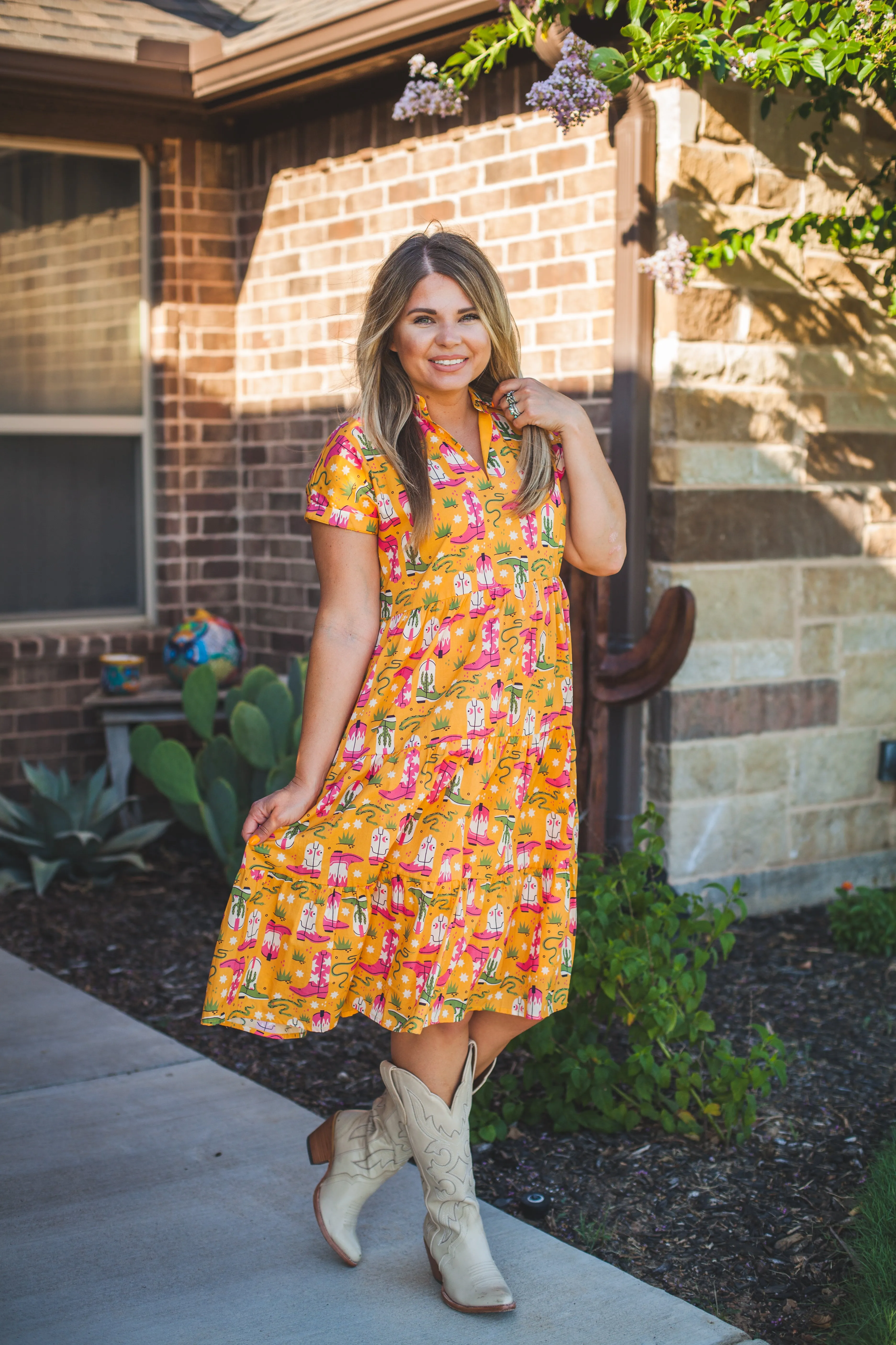 Western Sunny Boot Dress