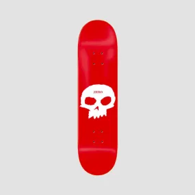 Zero Single Skull Skateboard Deck Red/White - 8.25"